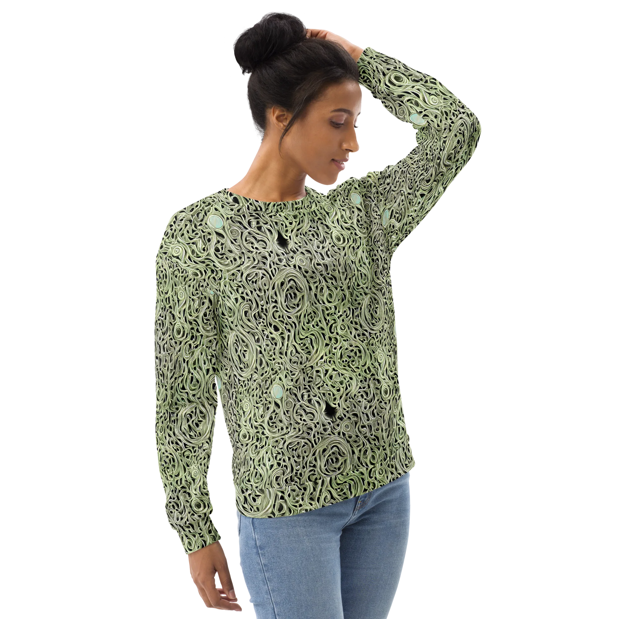 Sage Vortex on Sweatshirt — Right Front