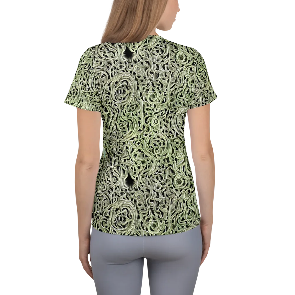 Sage Vortex on Women's Athletic T-Shirt — Back