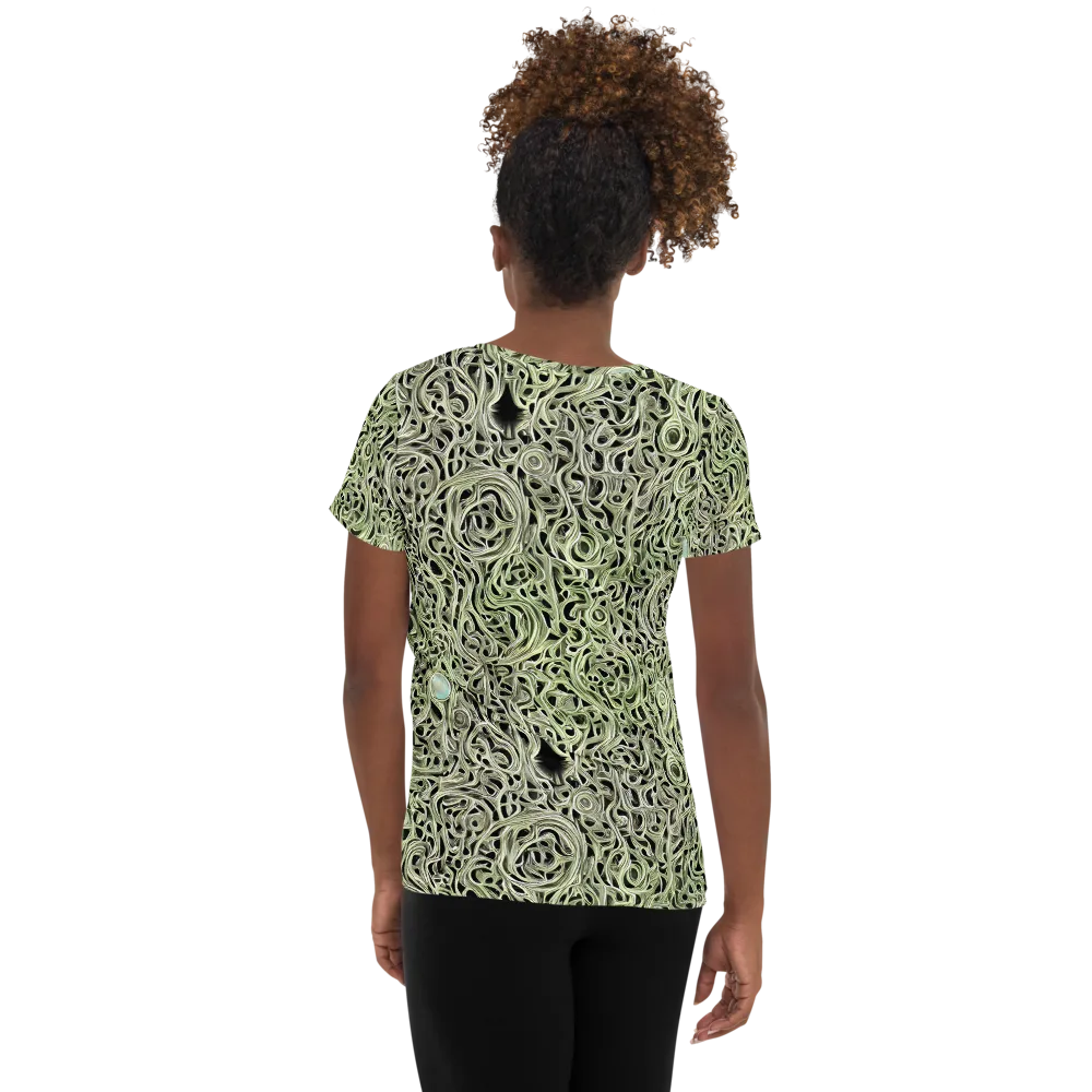 Sage Vortex on Women's Athletic T-Shirt — Back