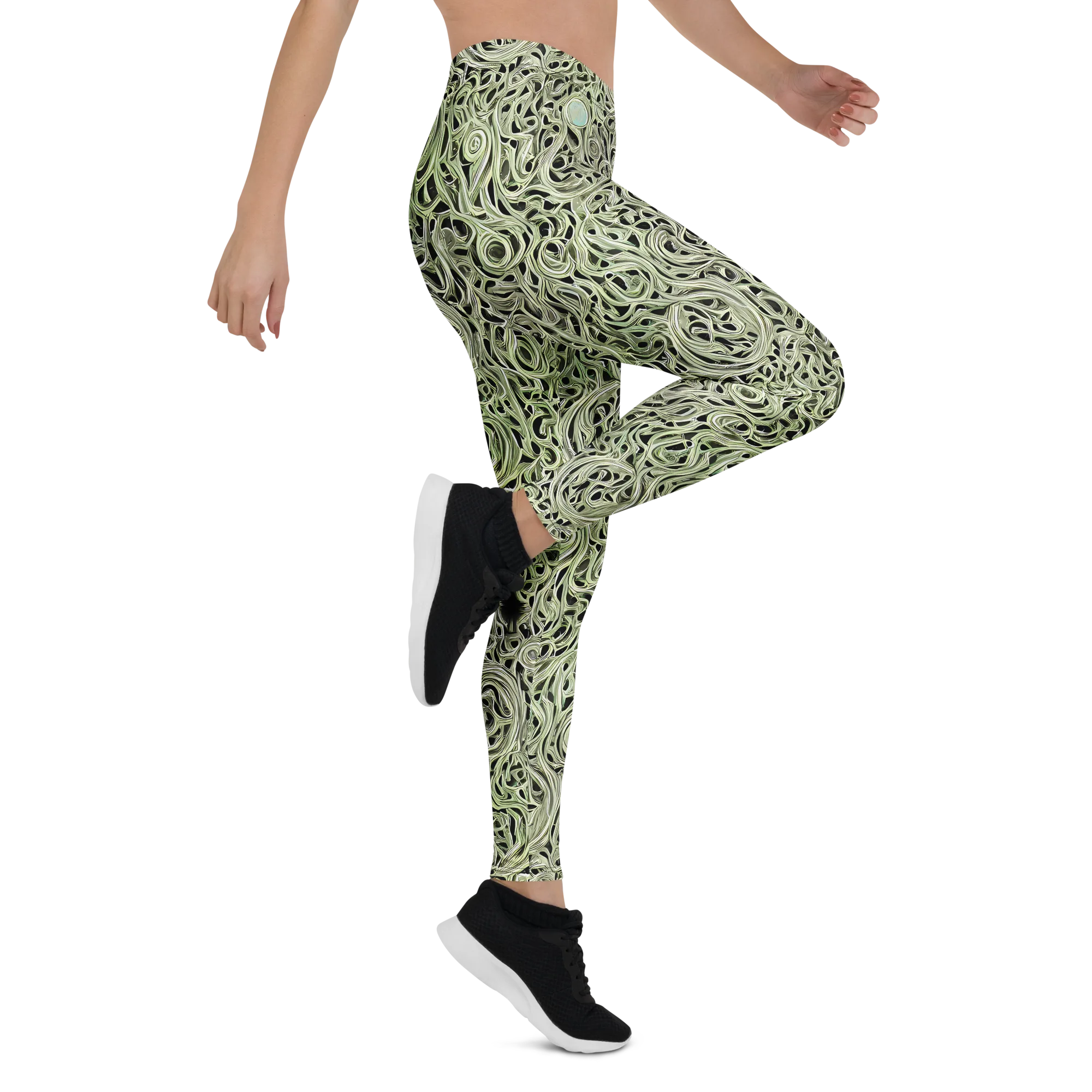 Sage Vortex on Leggings — Right
