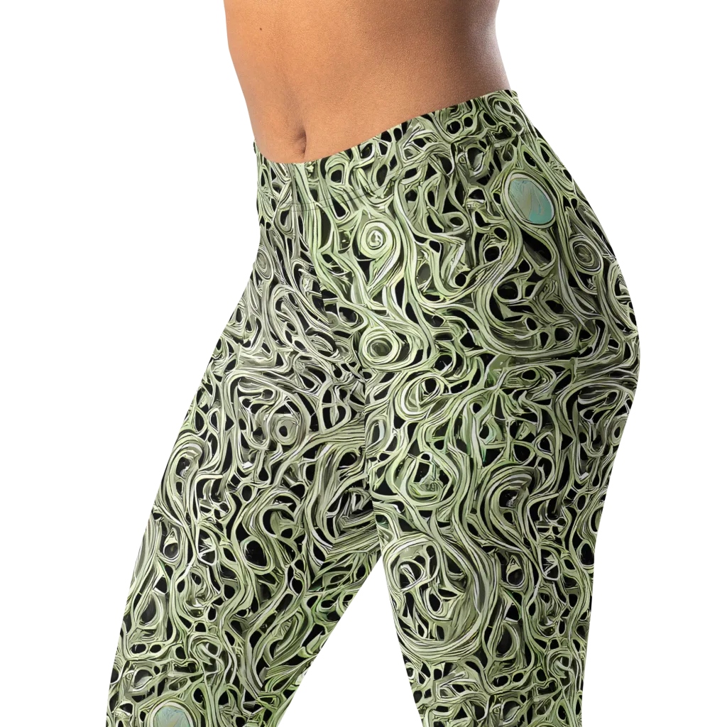 Sage Vortex on Leggings — Left Front