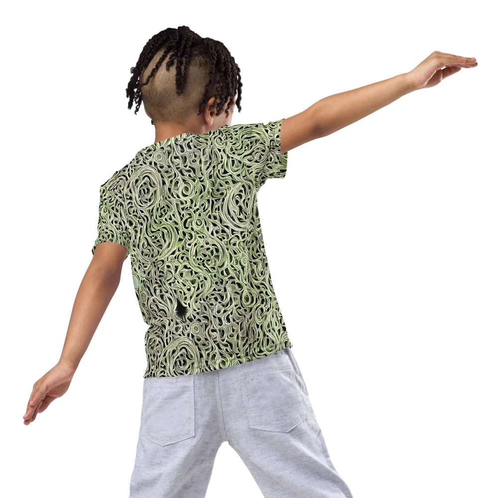 Sage Vortex on Kids Crew Neck T-Shirt — Back