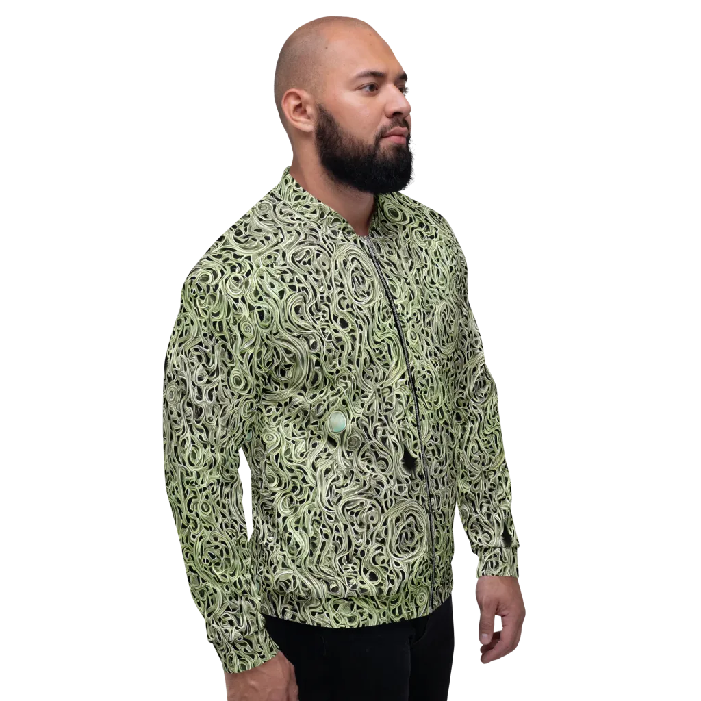 Sage Vortex on Bomber Jacket — Right