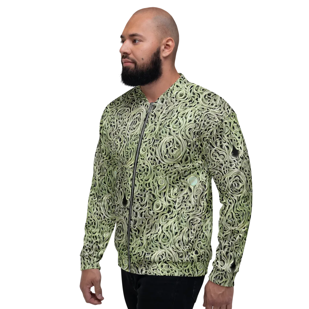 Sage Vortex on Bomber Jacket — Left
