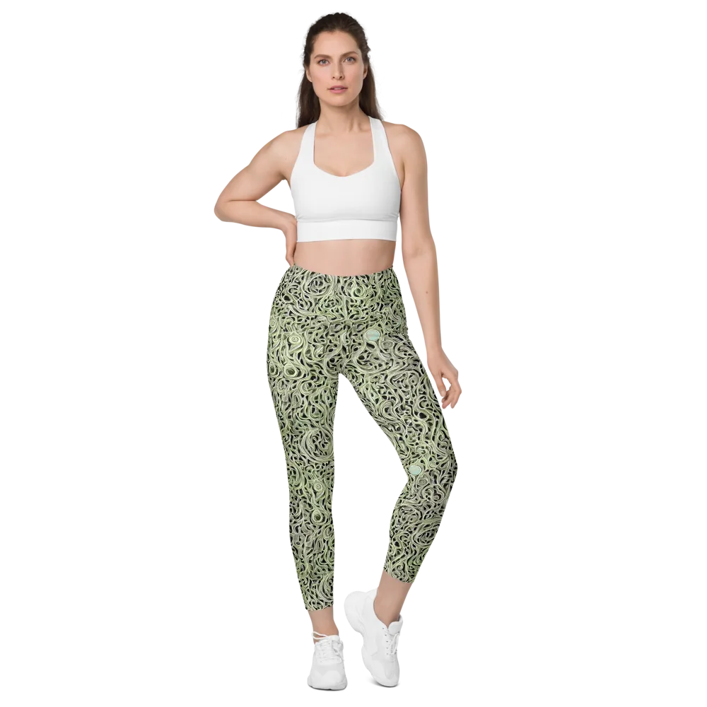 Sage Vortex on Leggings with Pockets — Front