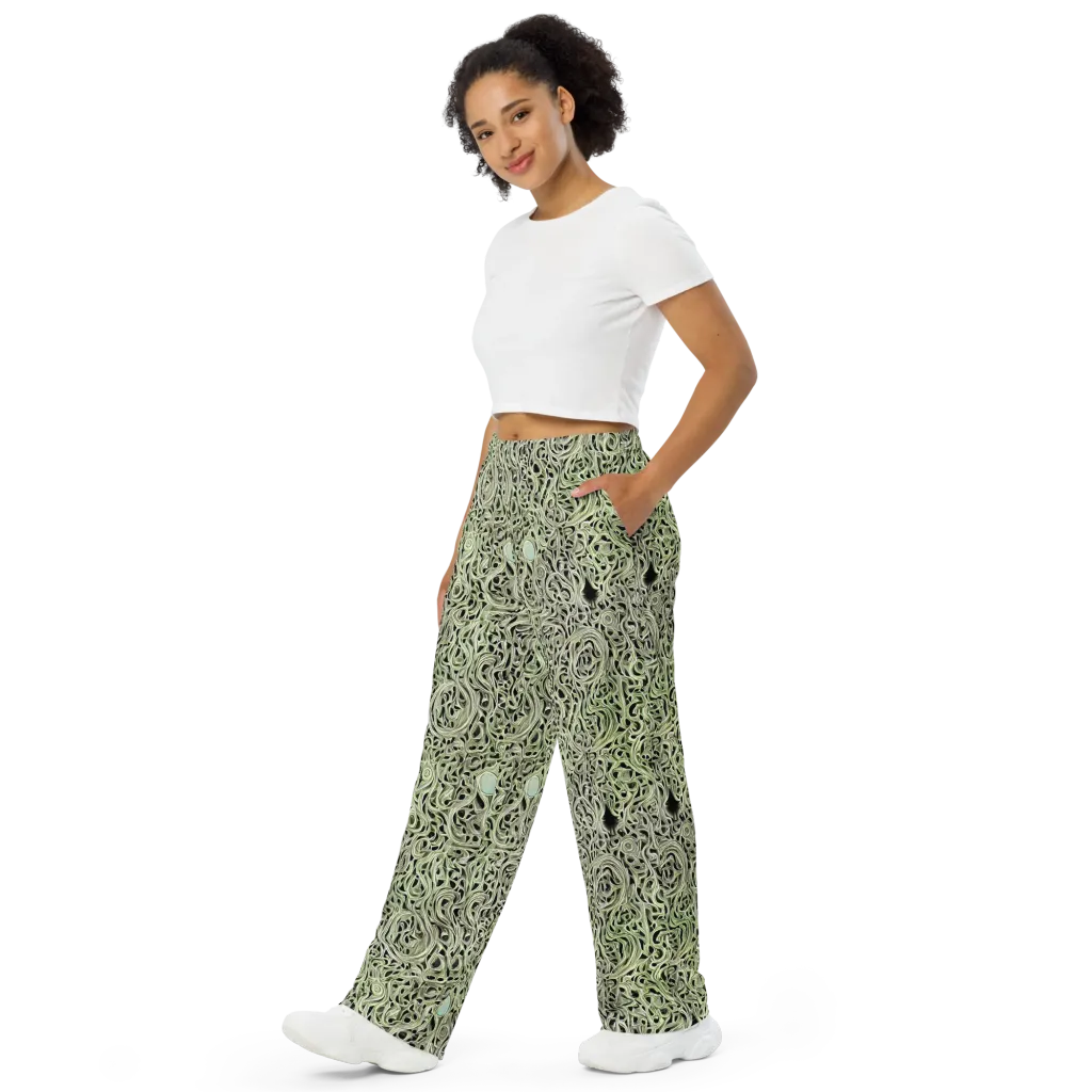 Sage Vortex on Wide-Leg Pants — Left Front