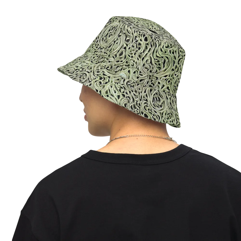 Sage Vortex on Reversible Bucket Hat — Back Inside