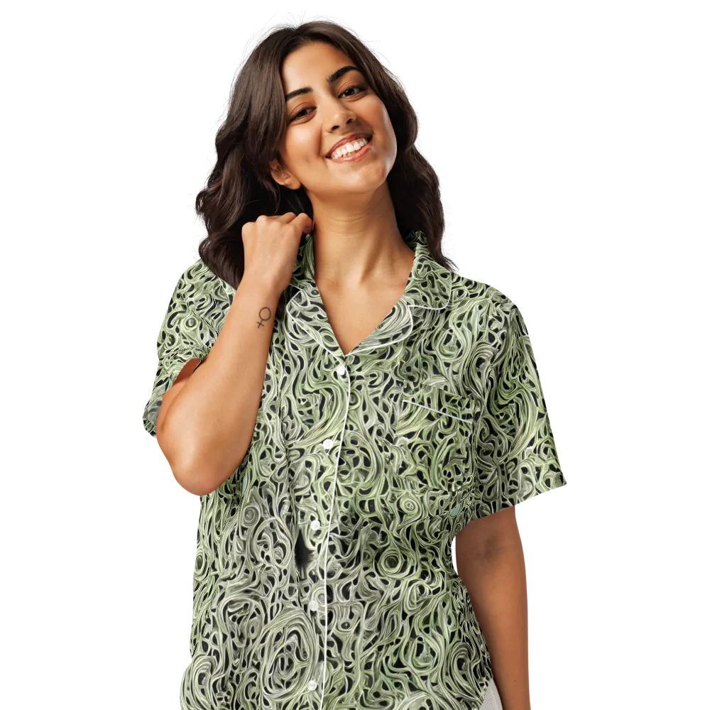 Sage Vortex on Women's Short Sleeve Pajama Top — Front