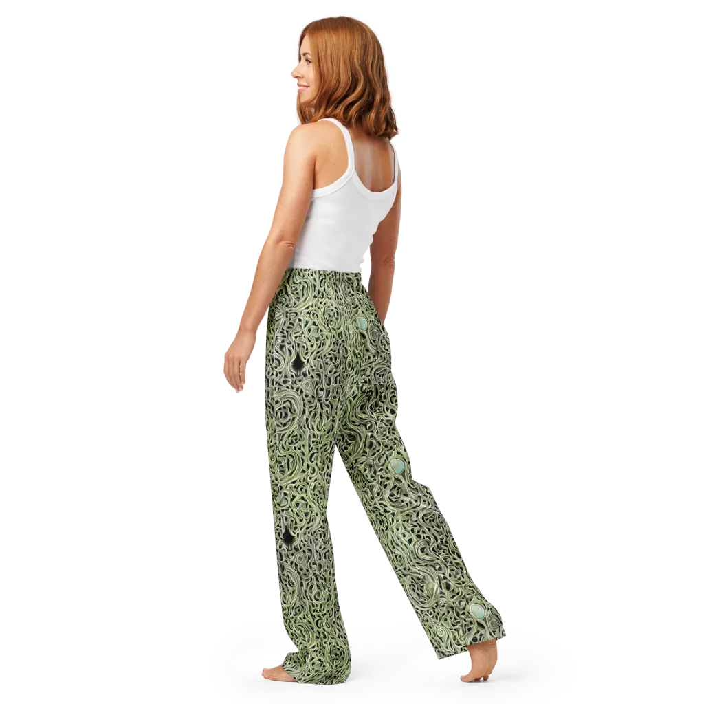 Sage Vortex on Women's Pajama Pants — Back