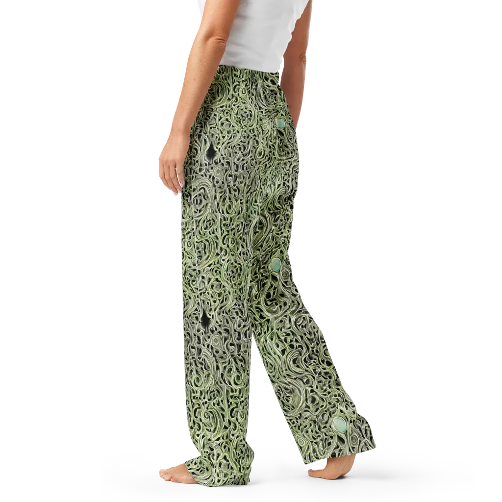 Sage Vortex on Women's Pajama Pants — Left