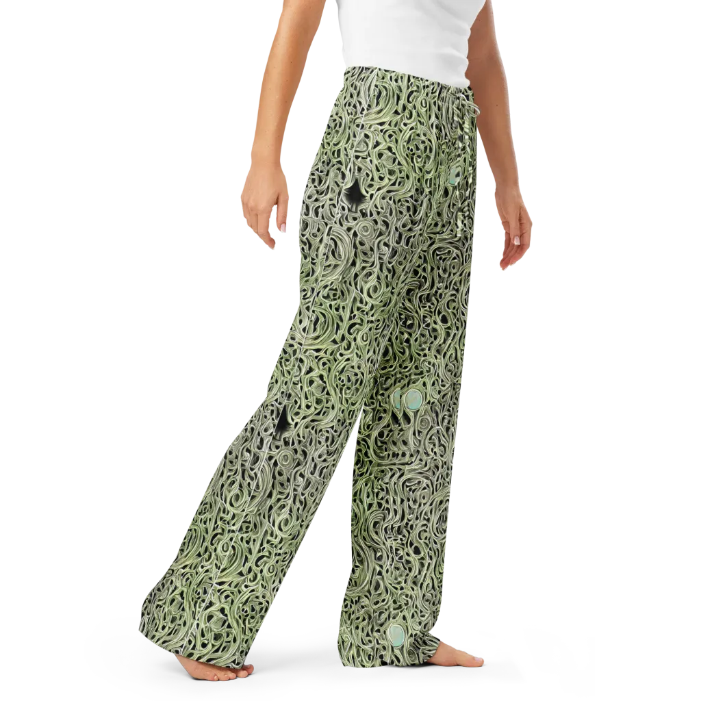 Sage Vortex on Women's Pajama Pants — Right Front