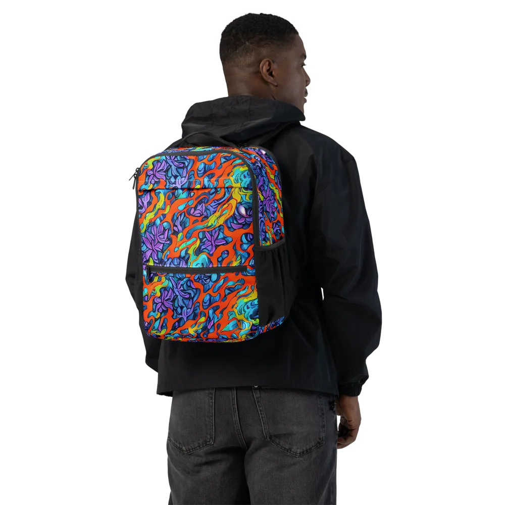 Cobalt Jungle on Utility Backpack — Back