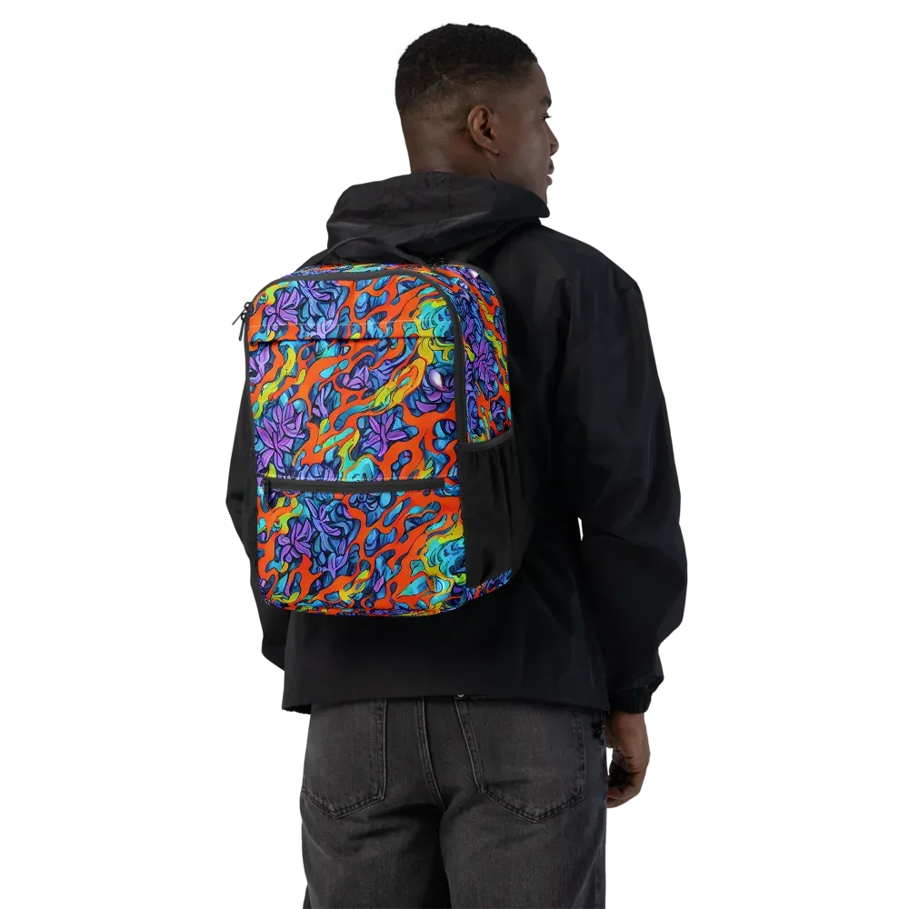 Cobalt Jungle on Utility Backpack — Back