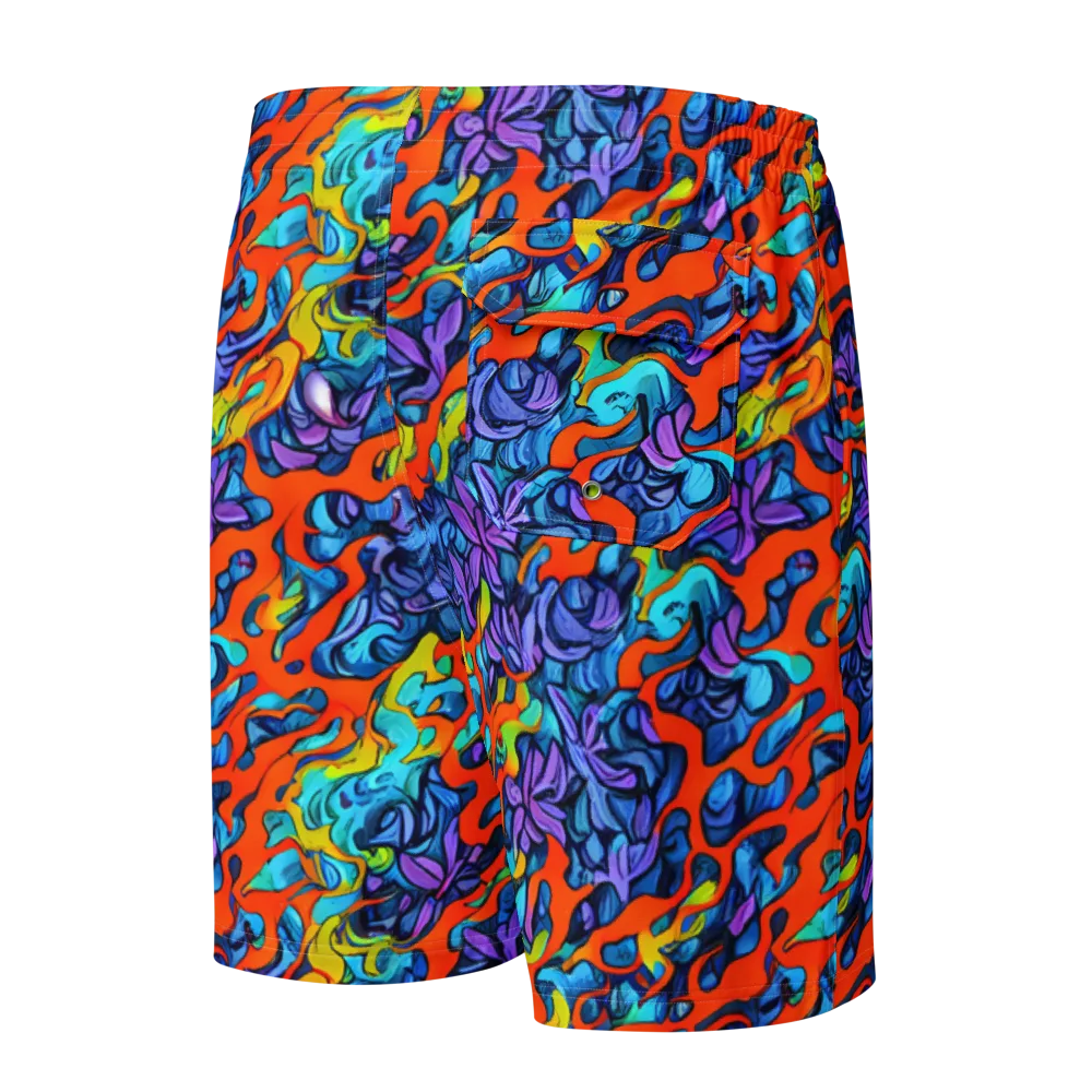Cobalt Jungle on Men's Board Shorts — Back