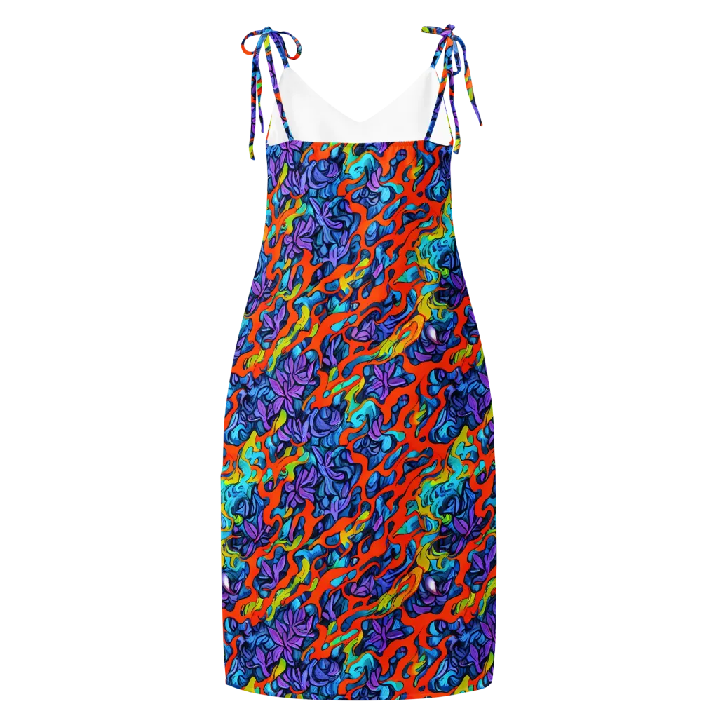 Cobalt Jungle on Slip Dress — Back