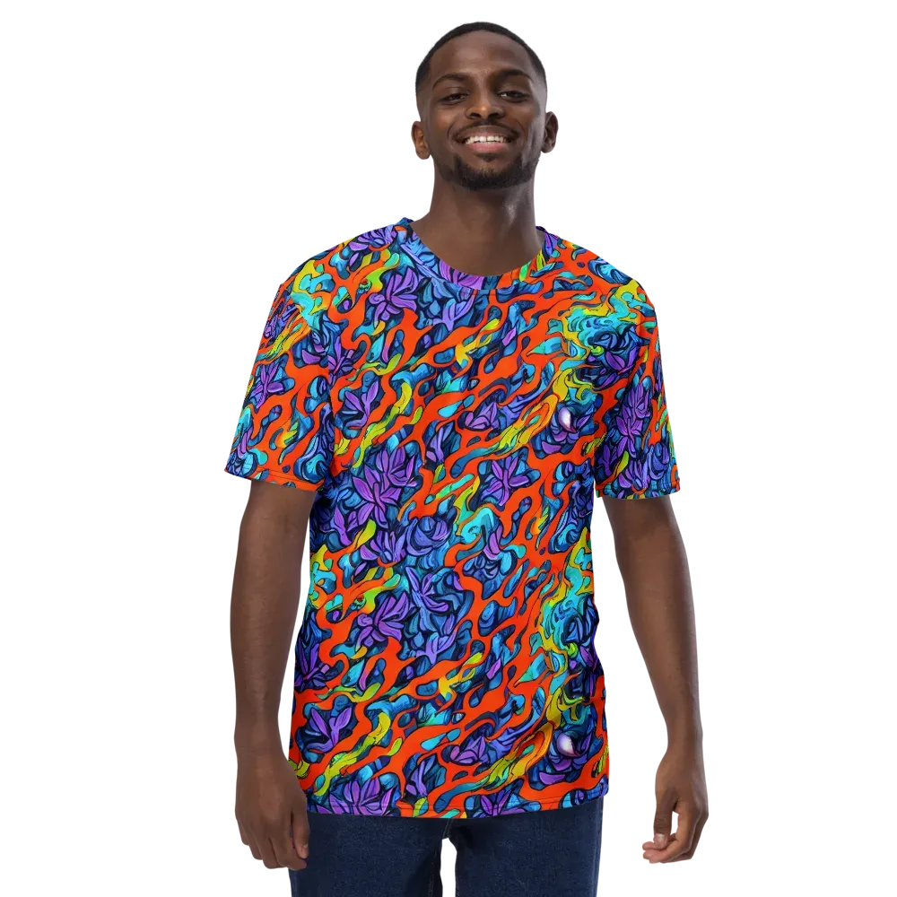 Cobalt Jungle on Men's Crew Neck T-Shirt — Front