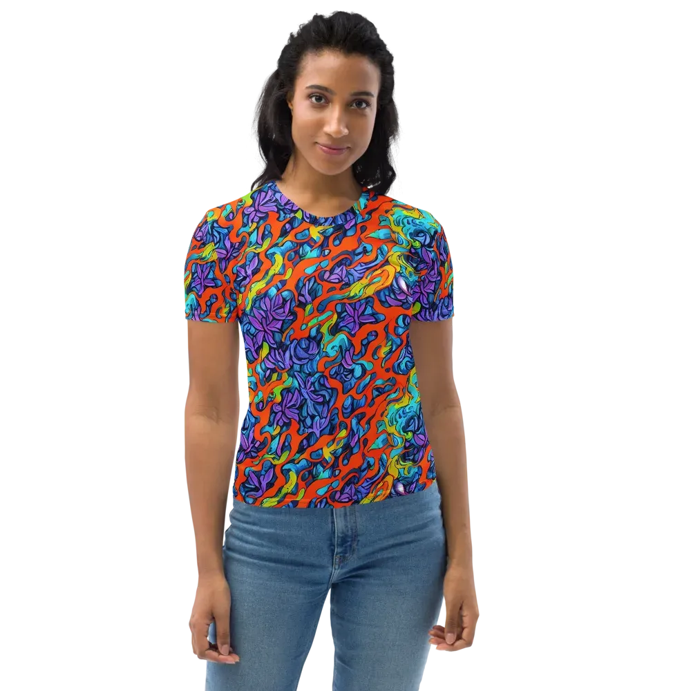 Cobalt Jungle on Women's Crew Neck T-Shirt — Front