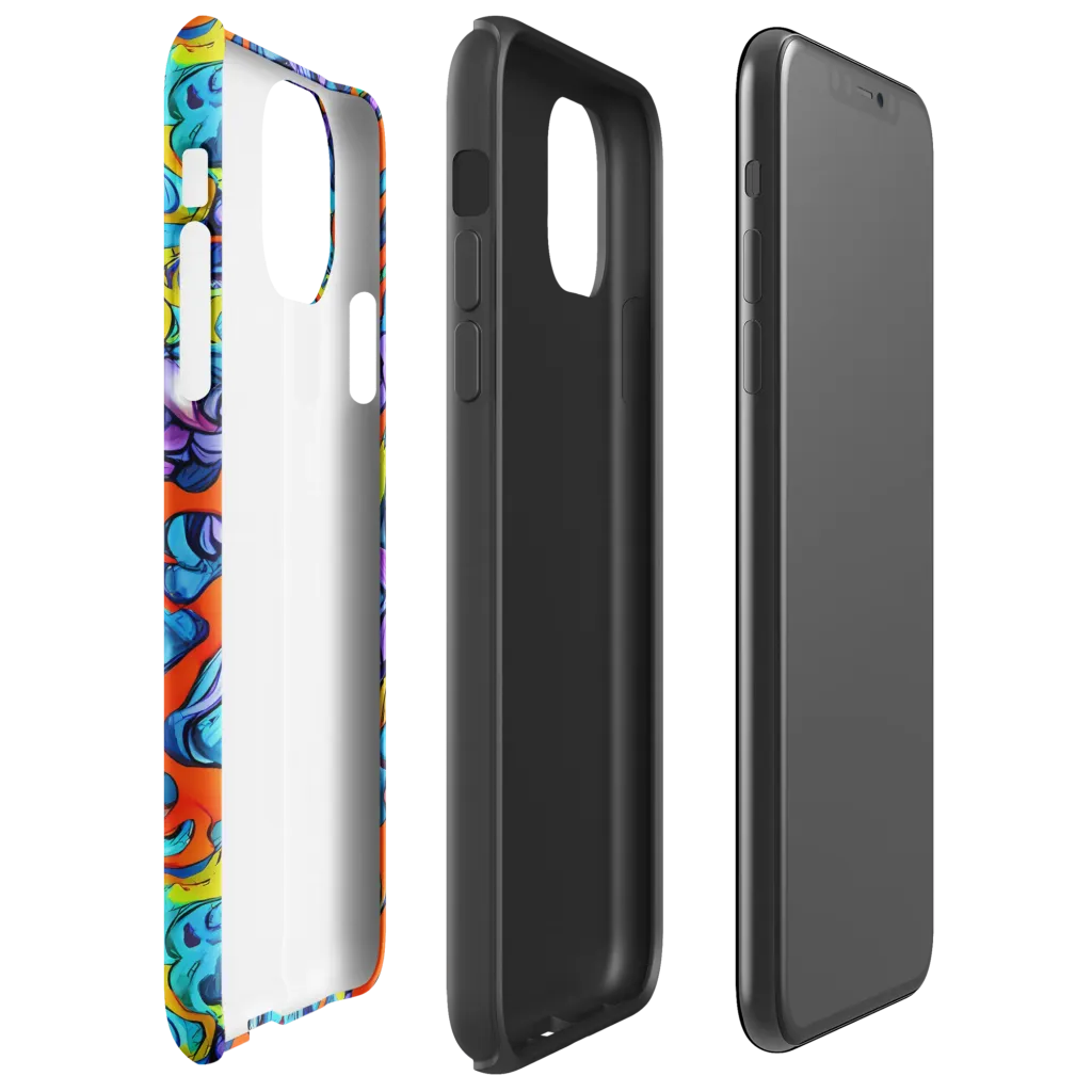 Cobalt Jungle on Tough Case for iPhone® — Right