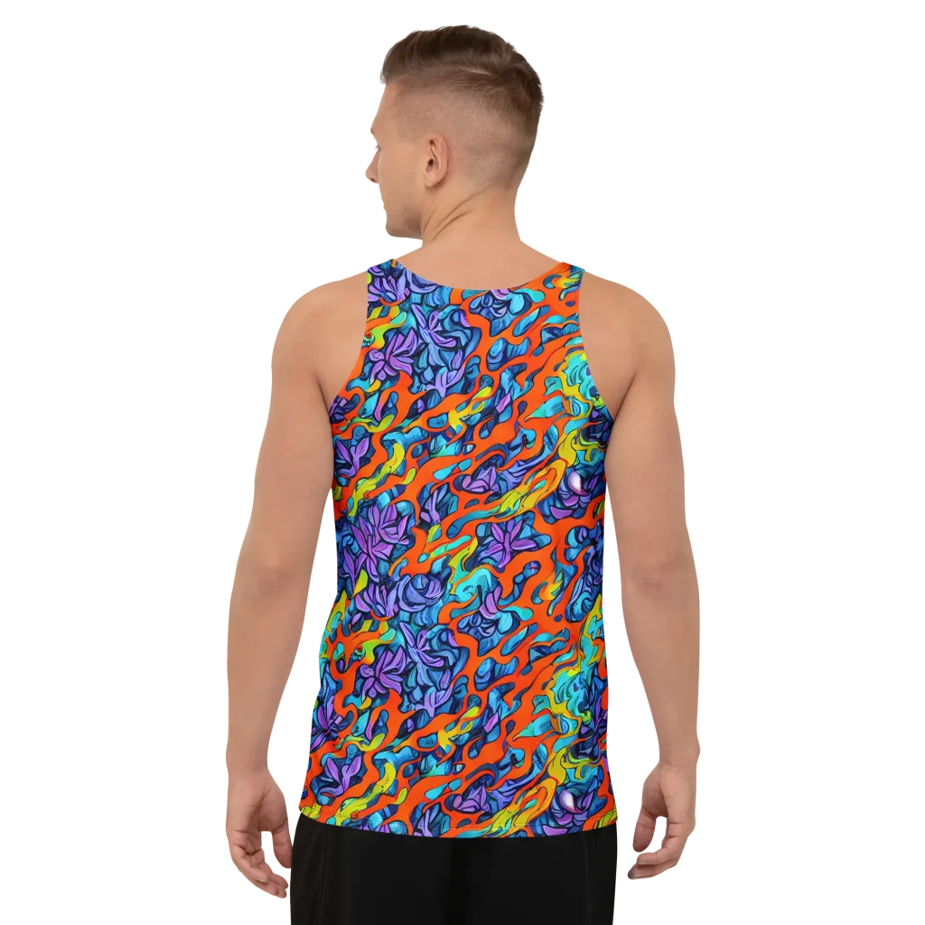 Cobalt Jungle on Men's Tank Top — Back