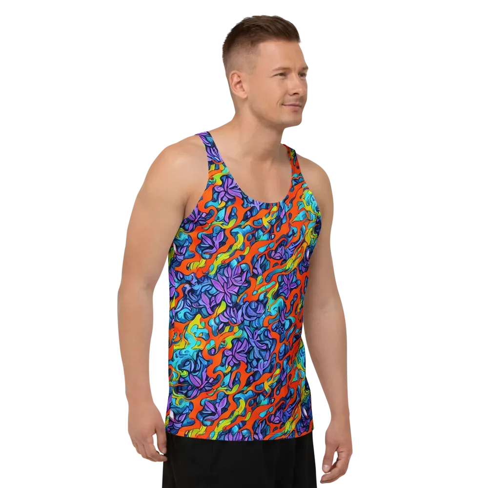 Cobalt Jungle on Men's Tank Top — Right Front