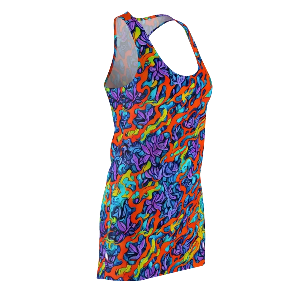 Cobalt Jungle on Racerback Dress — Front Side