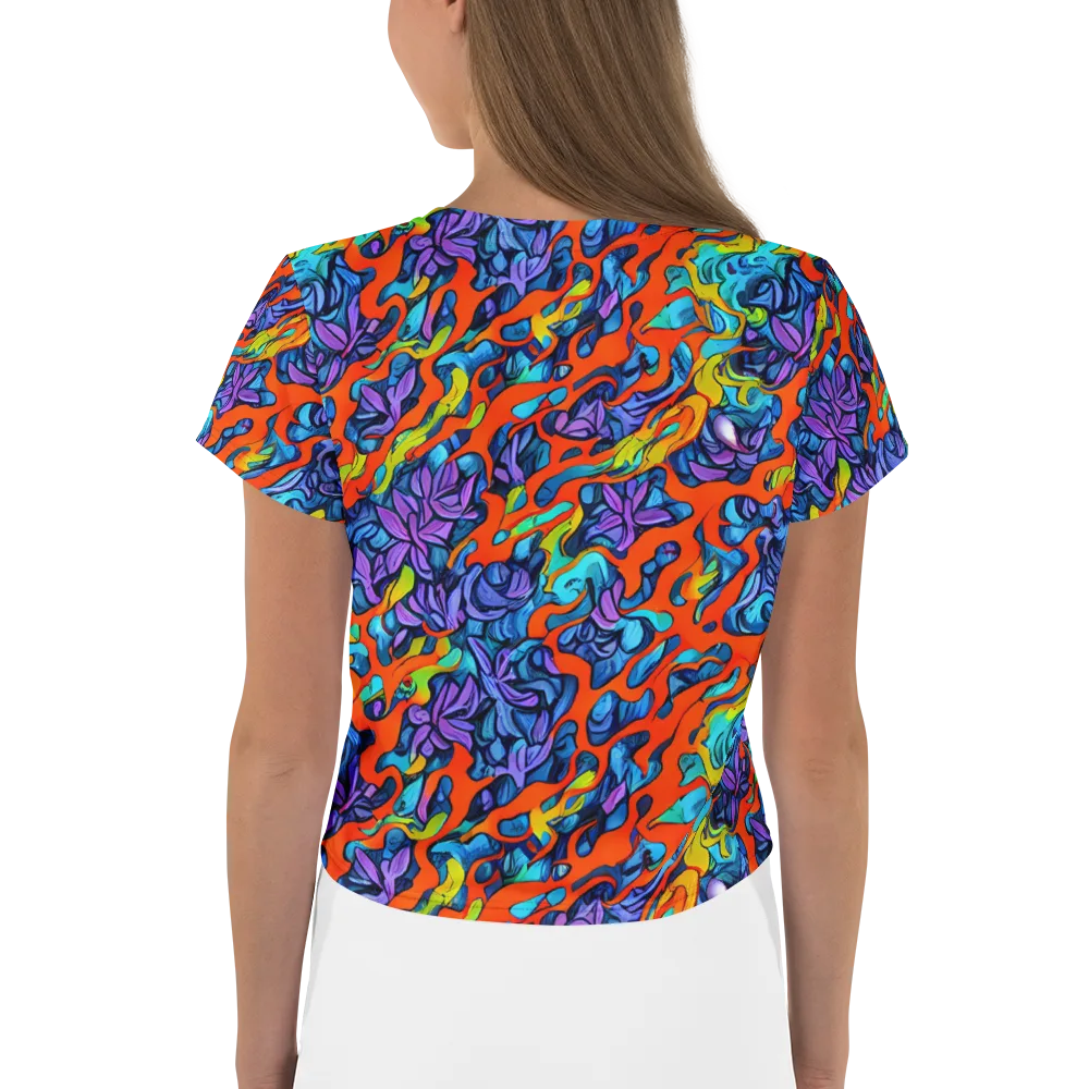 Cobalt Jungle on Crop Tee — Back