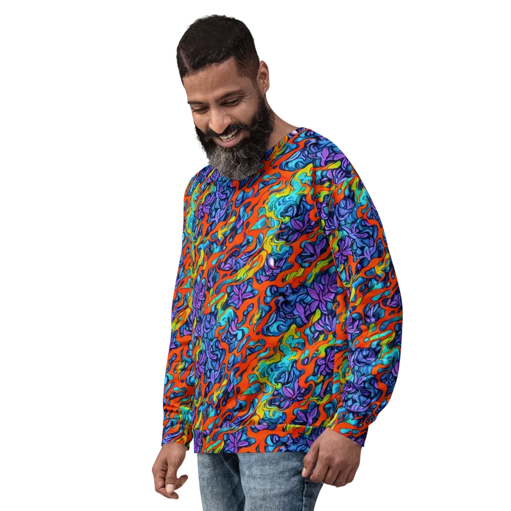 Cobalt Jungle on Sweatshirt — Left Front