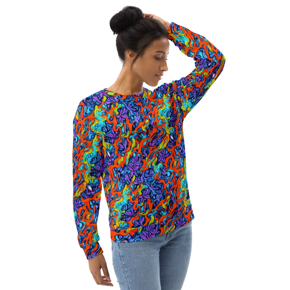 Cobalt Jungle on Sweatshirt — Right Front