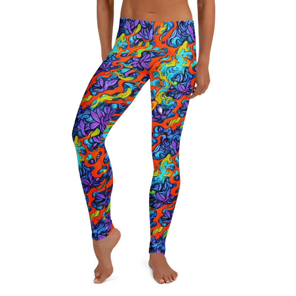Cobalt Jungle on Leggings — Front