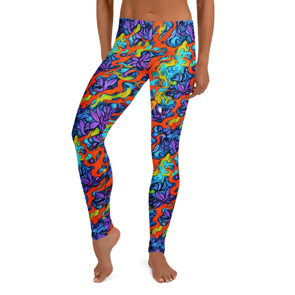 Cobalt Jungle on Leggings — Front