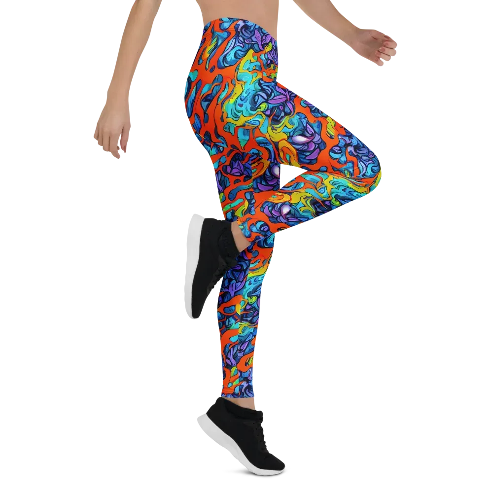 Cobalt Jungle on Leggings — Right