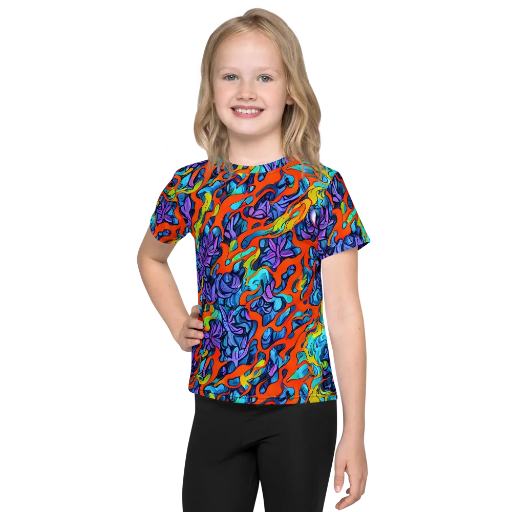 Cobalt Jungle on Kids Crew Neck T-Shirt — Front
