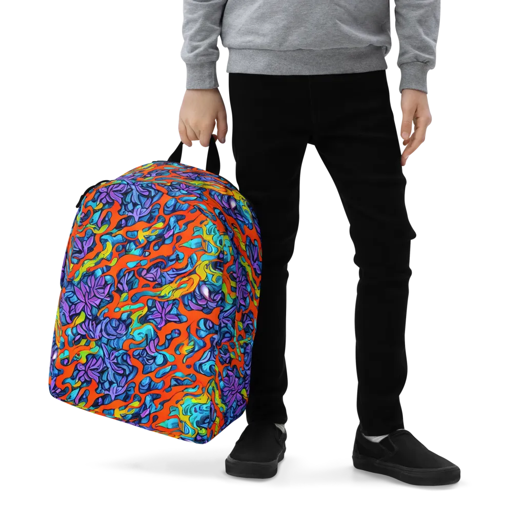 Cobalt Jungle on Minimalist Backpack — Zoomed-in