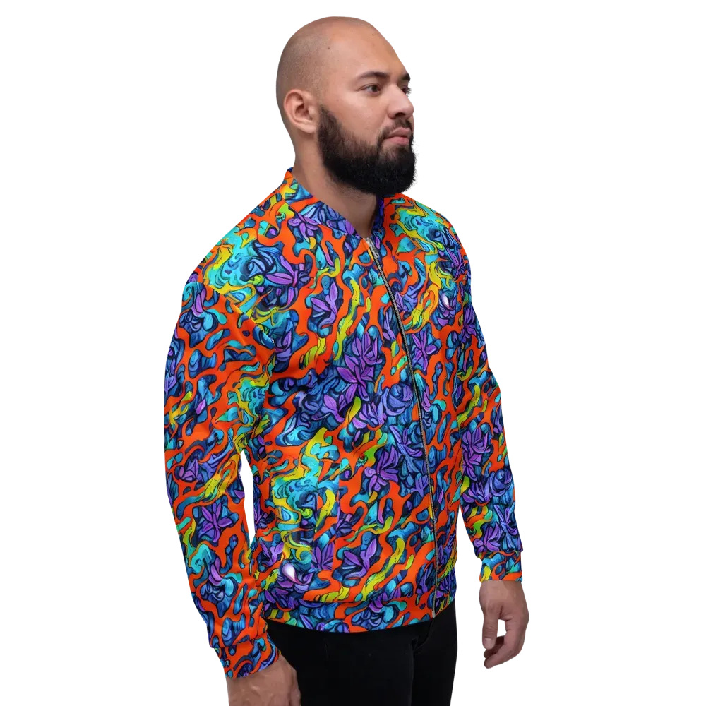 Cobalt Jungle on Bomber Jacket — Right