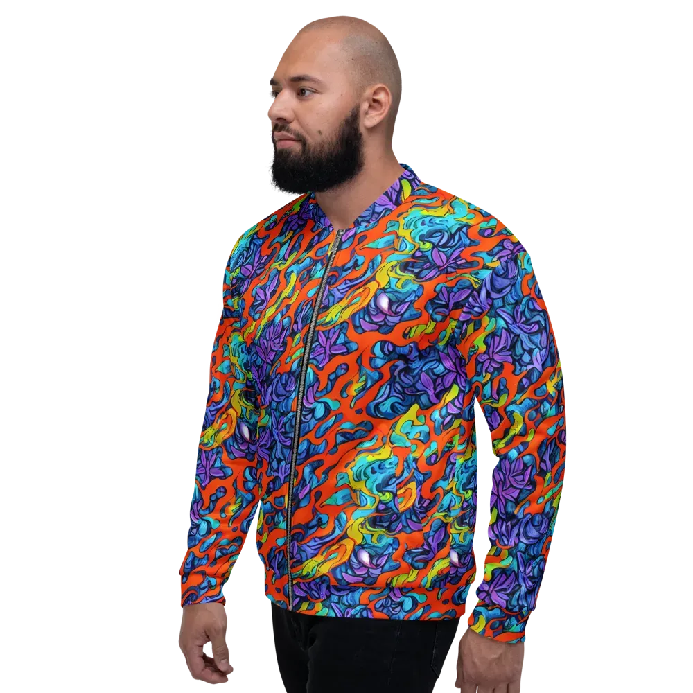 Cobalt Jungle on Bomber Jacket — Left