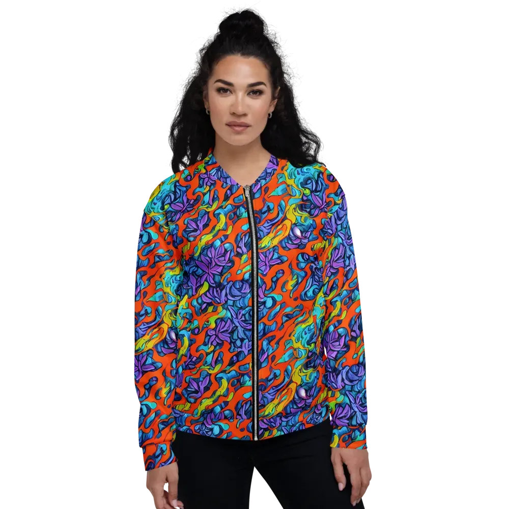 Cobalt Jungle on Bomber Jacket — Front