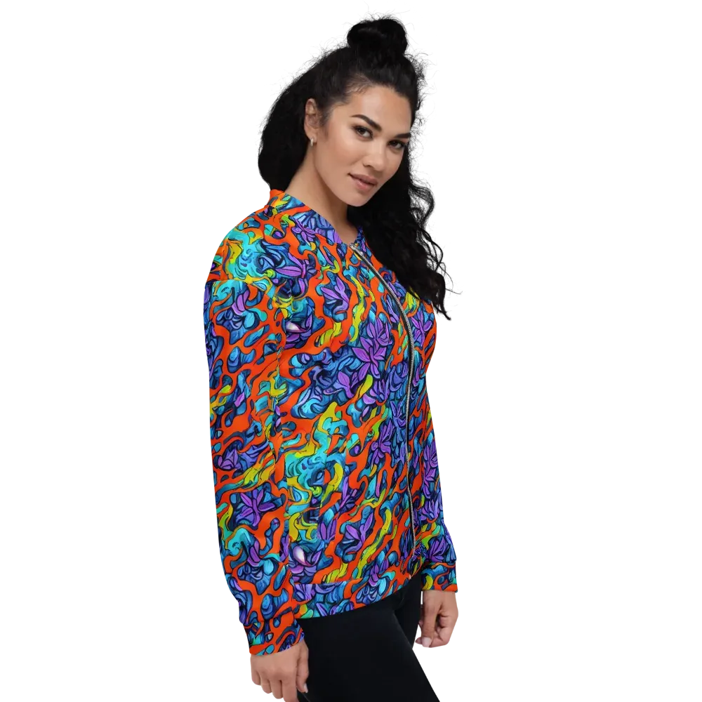 Cobalt Jungle on Bomber Jacket — Right