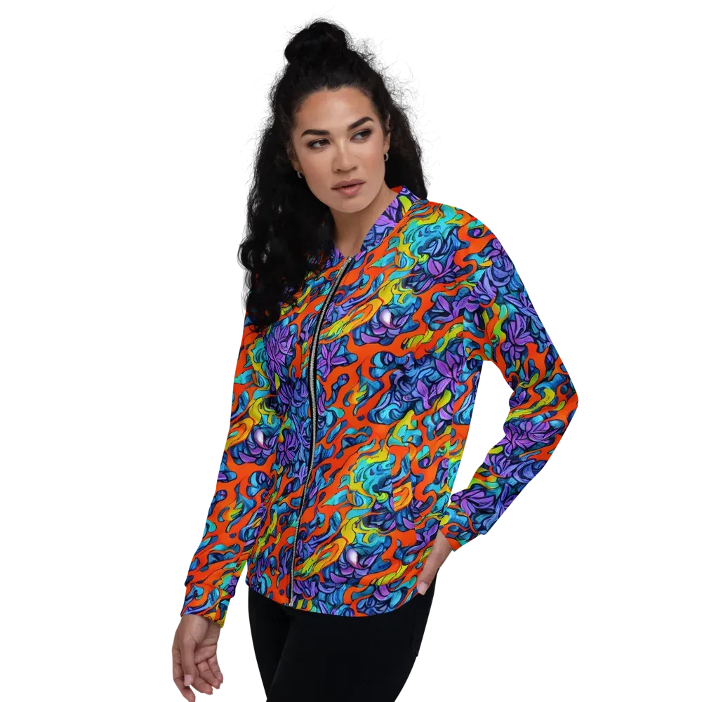 Cobalt Jungle on Bomber Jacket — Left
