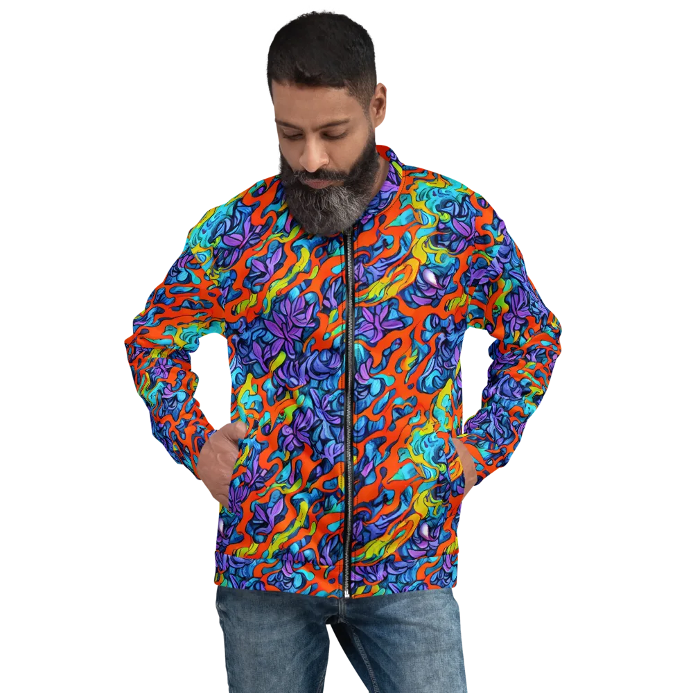 Cobalt Jungle on Bomber Jacket — Front