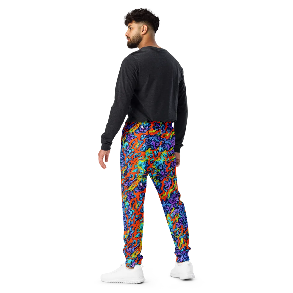 Cobalt Jungle on Men's Joggers — Back