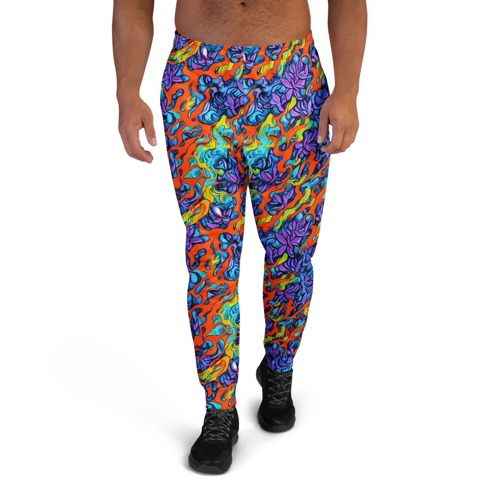 Cobalt Jungle on Men's Joggers — Front
