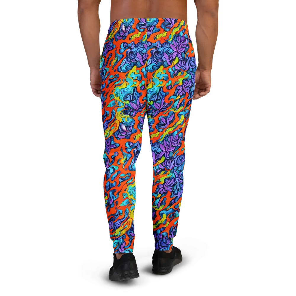 Cobalt Jungle on Men's Joggers — Back