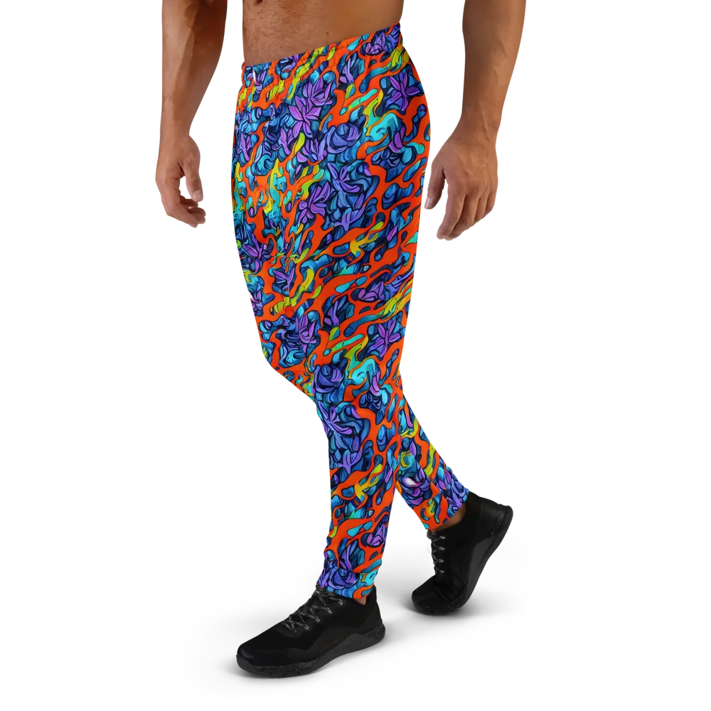 Cobalt Jungle on Men's Joggers — Left