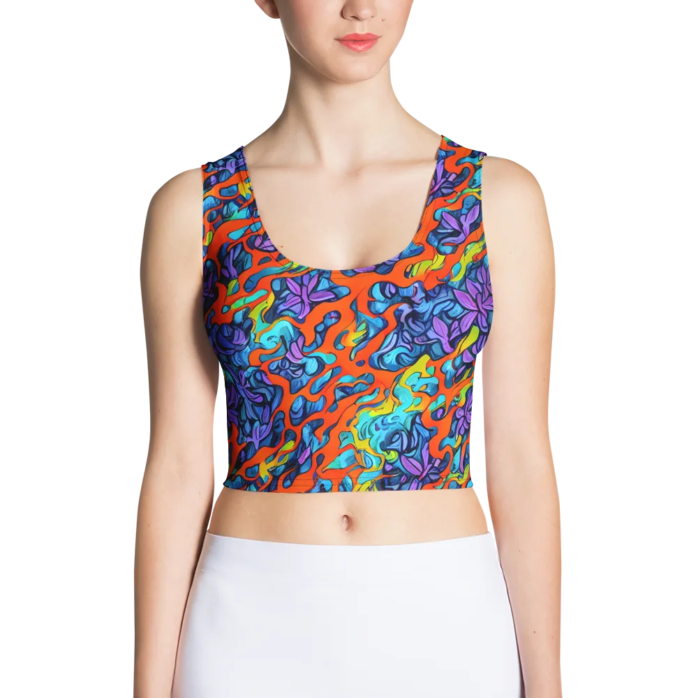 Cobalt Jungle on Crop Top — Front