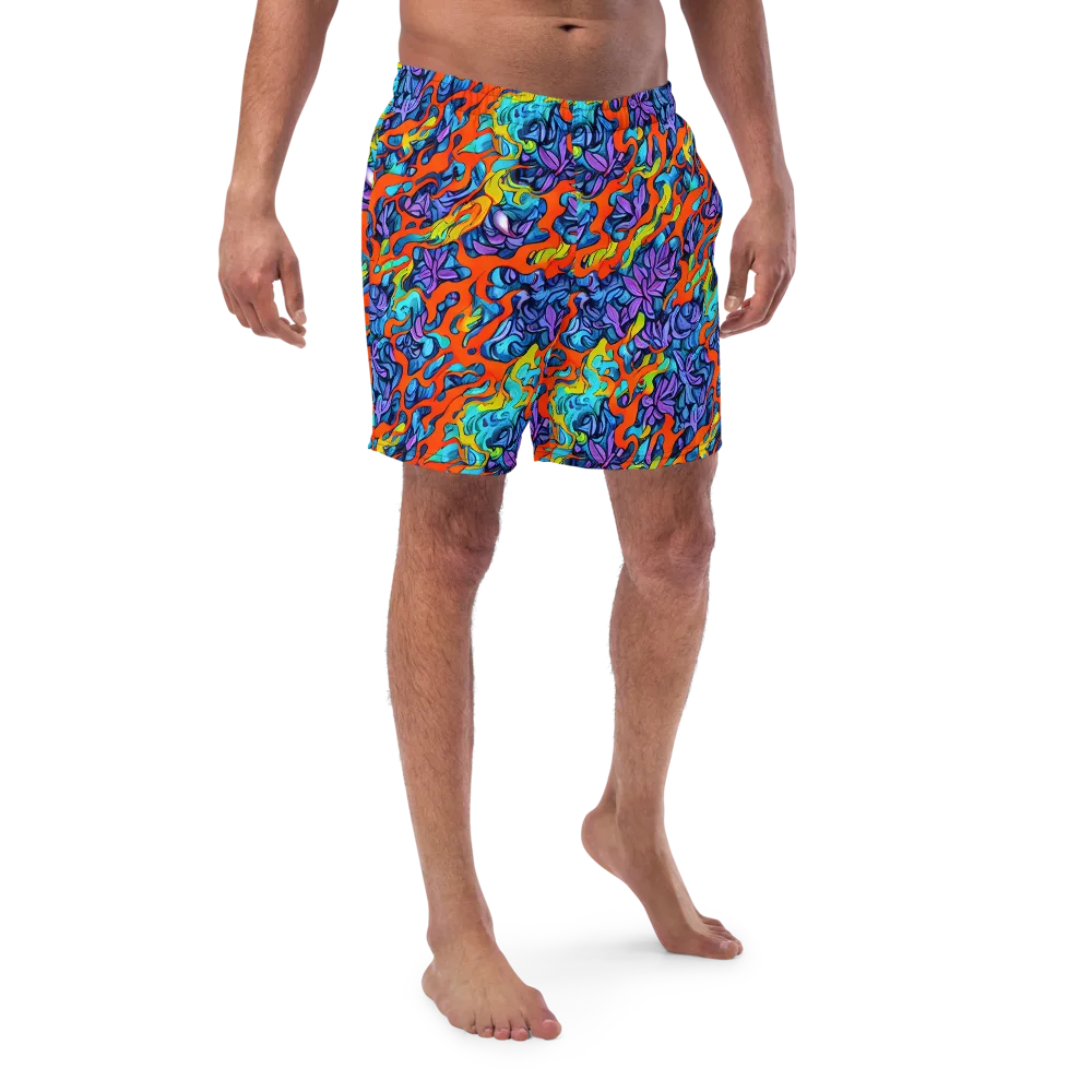 Cobalt Jungle on Swim Trunks — Front