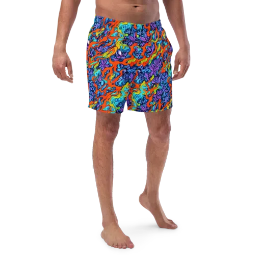Cobalt Jungle on a Swim Trunks