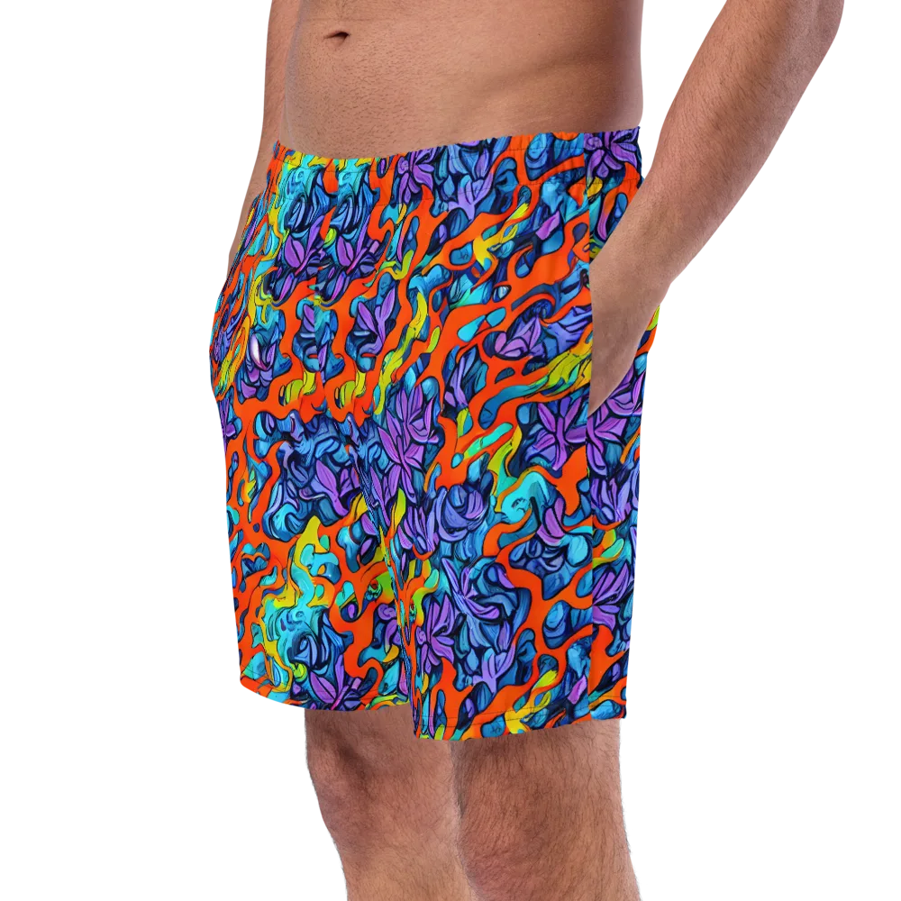 Cobalt Jungle on Swim Trunks — Left Front