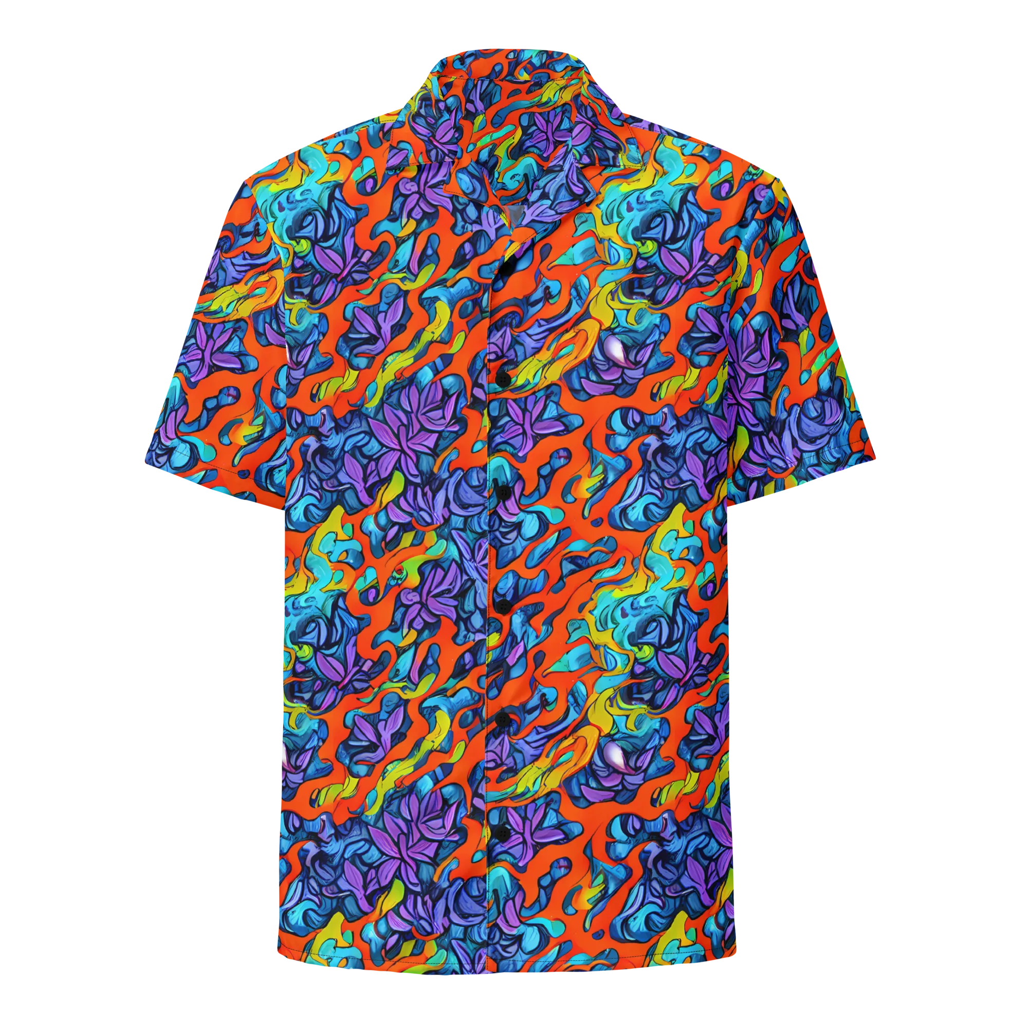 Cobalt Jungle on Button Shirt — Front