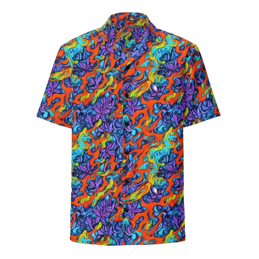 Cobalt Jungle on a Button Shirt
