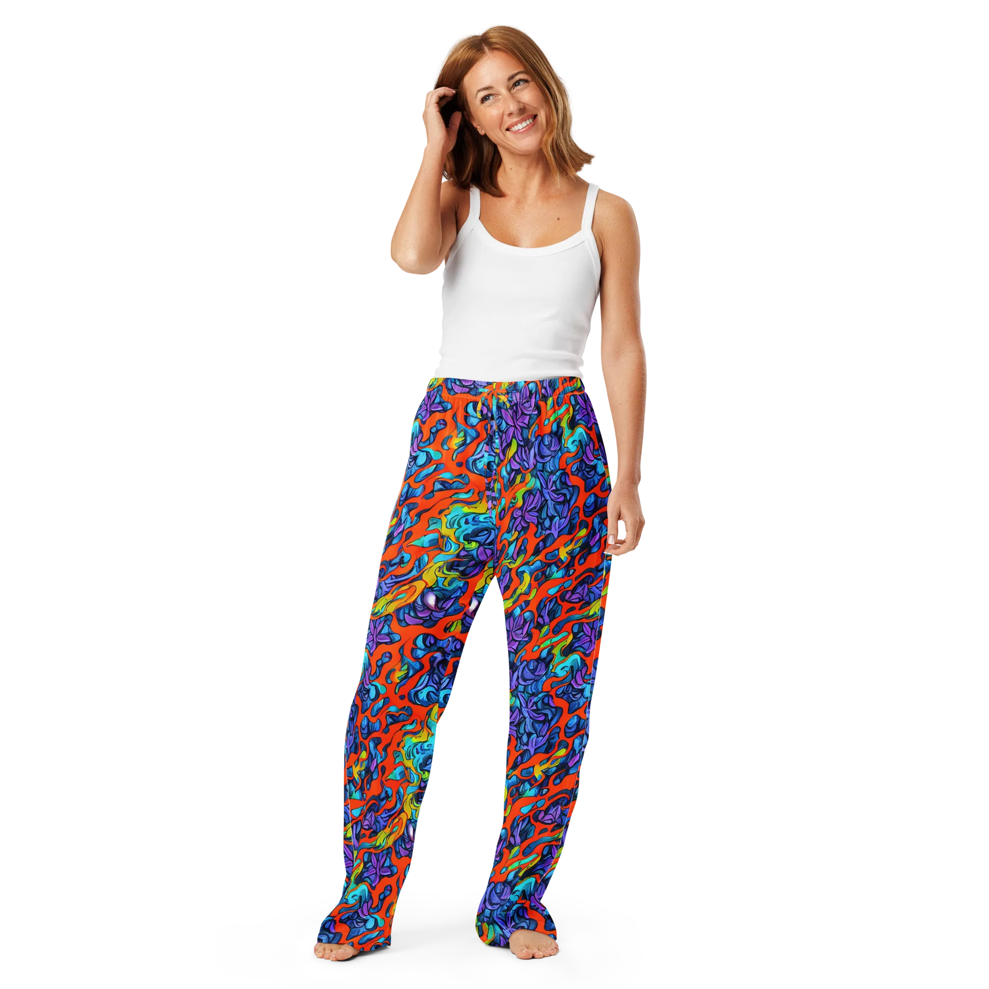 Cobalt Jungle on Women's Pajama Pants — Front